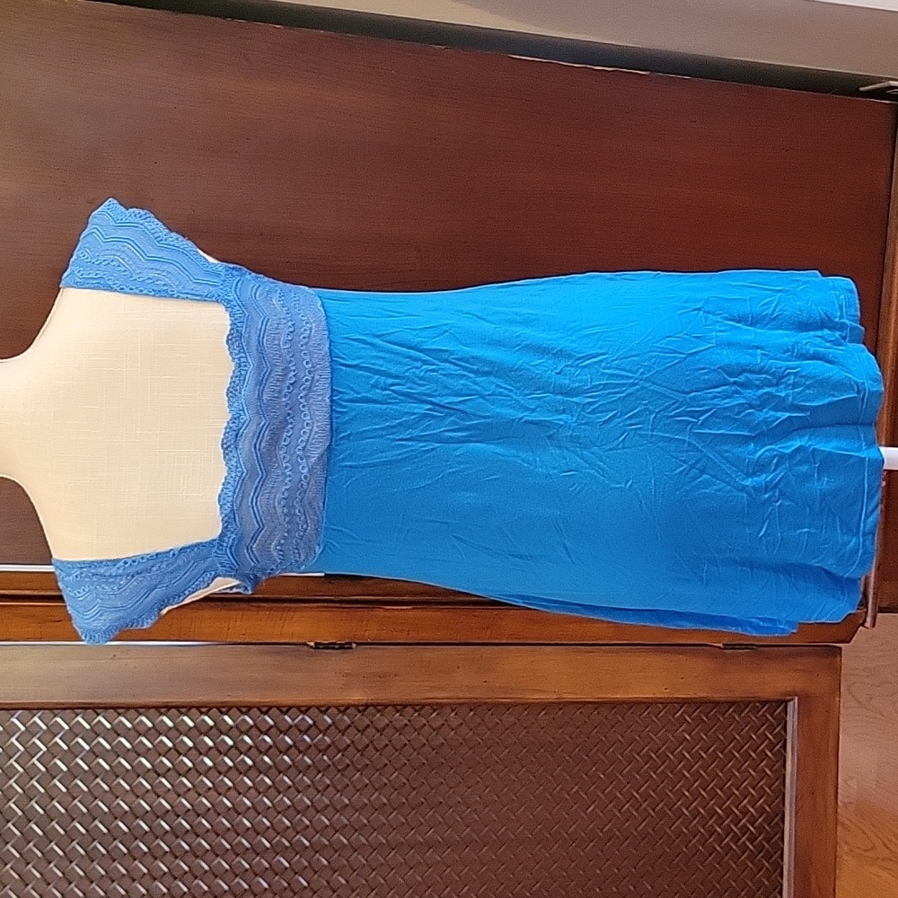 Cosabella | Vintage Blue Baby Doll Lingerie Nightie with Lace - size L - Picture 5 of 11